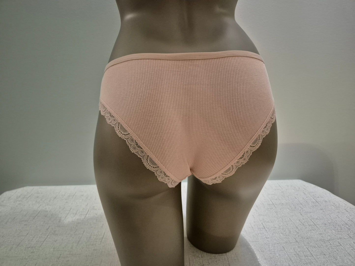 Slip en Coton et Dentelle CAPUCINE 60118 Beige Rosé (FY)
