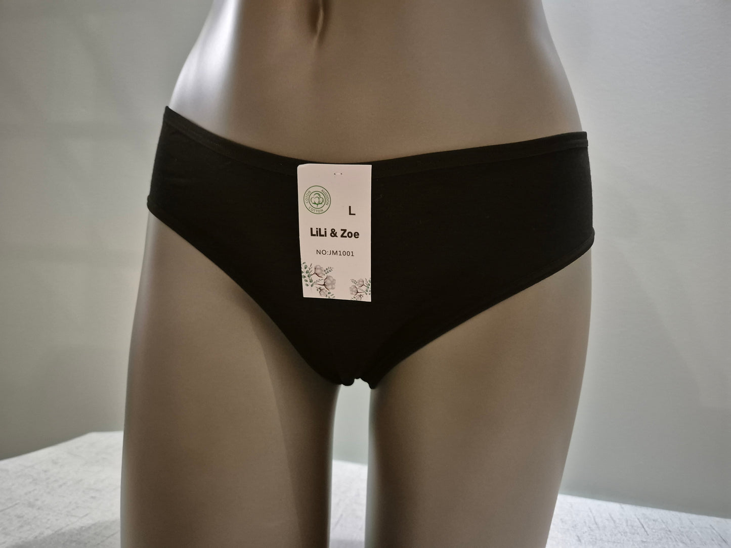 Slip en Coton VALENTINE 1001 Noir (LZ)