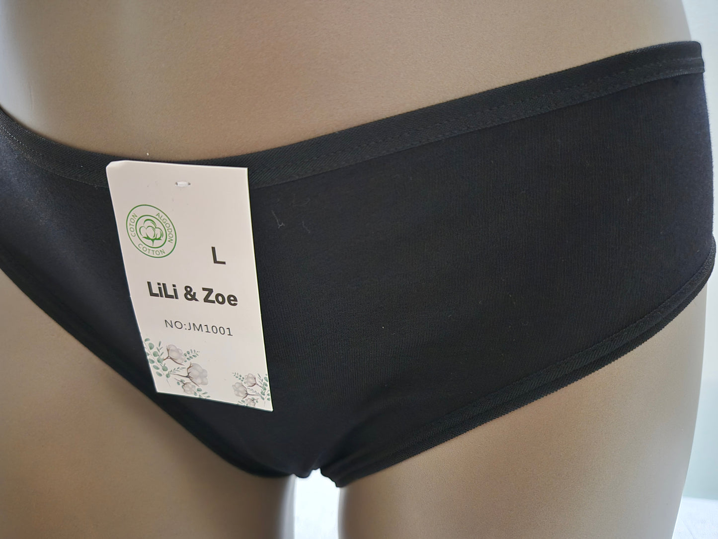 Slip en Coton VALENTINE 1001 Noir (LZ)
