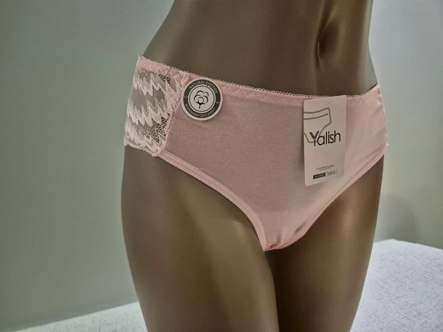 Slip en Coton et Dentelle CHARLIE 9928 Rose (LZ)