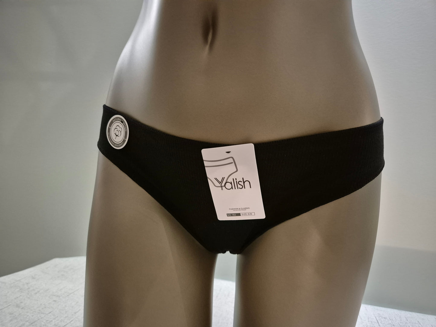 Slip en Coton SOLENE 182 Noir (LZ)