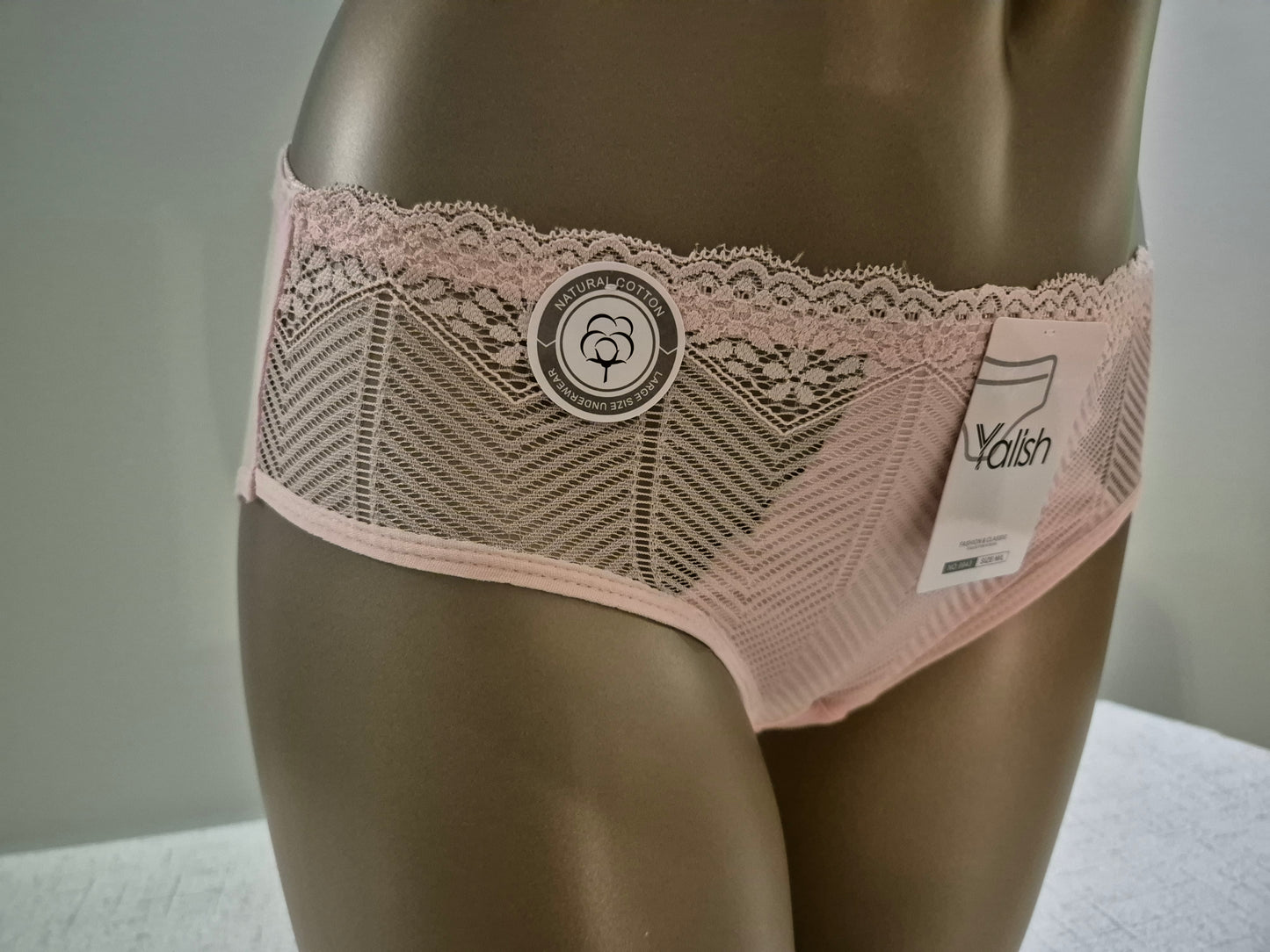 Slip en Coton et Dentelle LOUISE 9943 Rose (LZ)