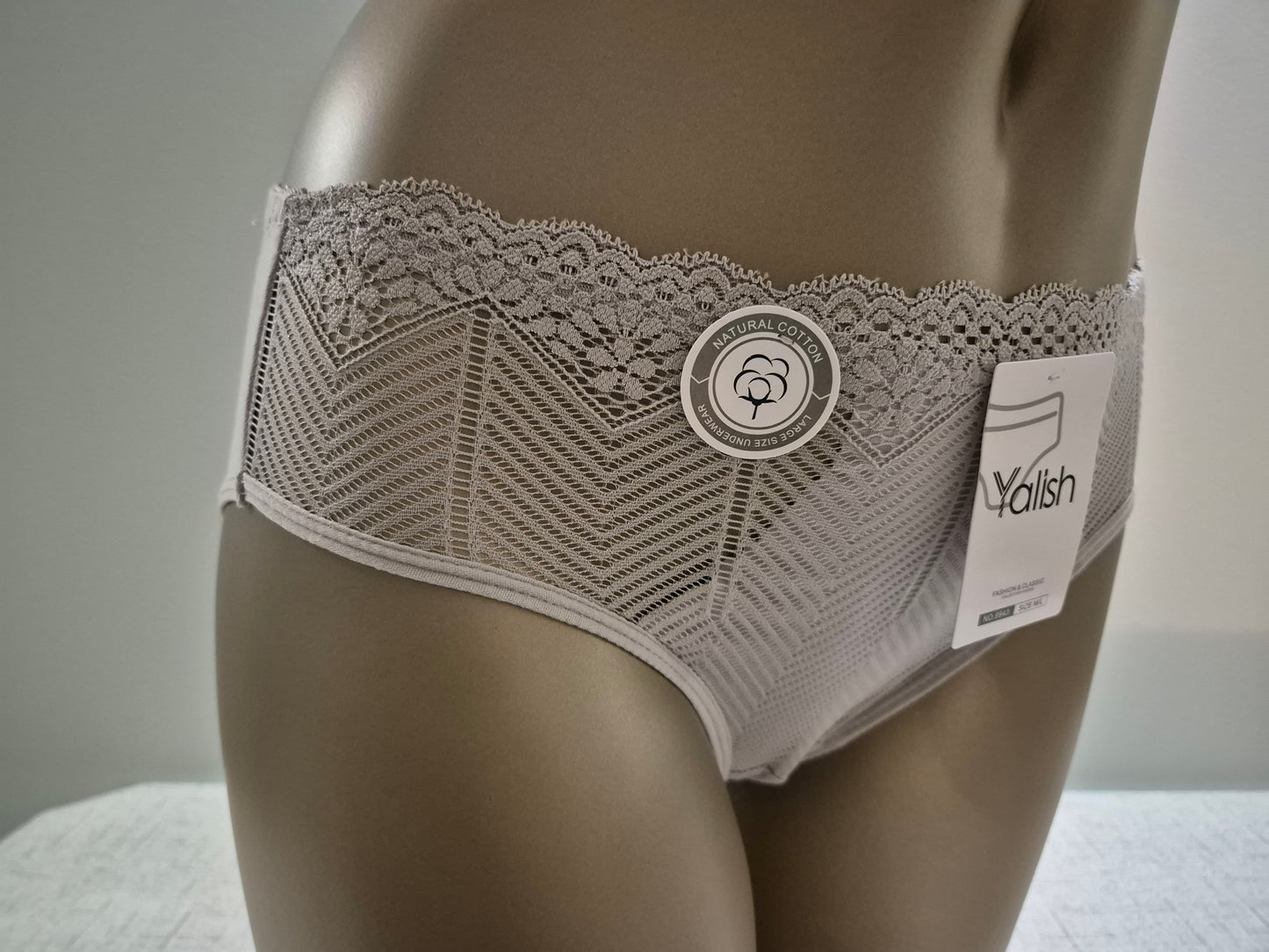 Slip en Coton et Dentelle LOUISE 9943 Taupe (LZ)