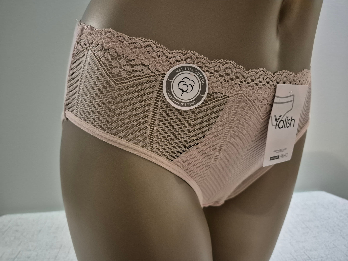 Slip en Coton et Dentelle LOUISE 9943 Rose Poudré (LZ)