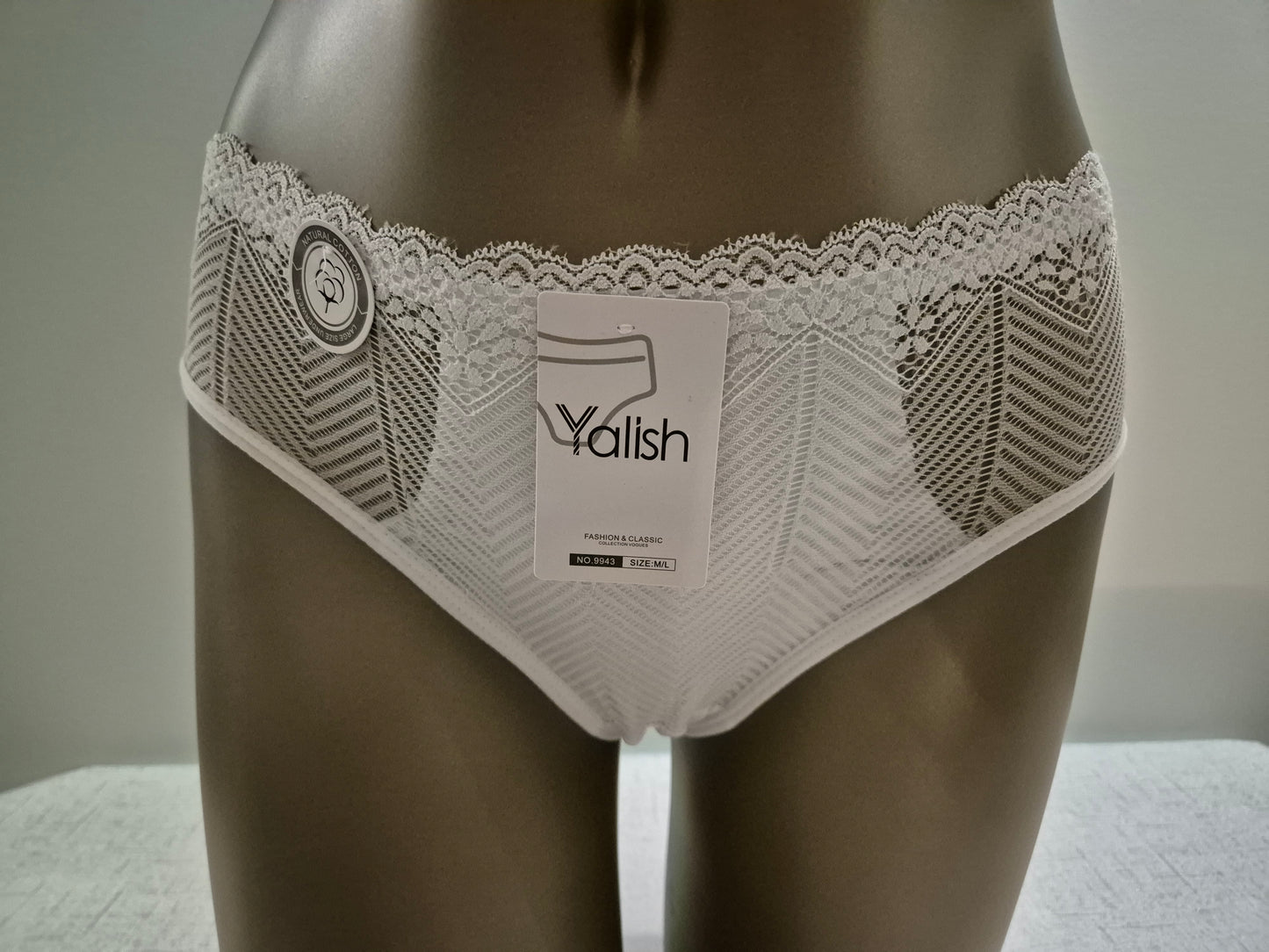 Slip en Coton et Dentelle LOUISE 9943 Blanc (LZ)