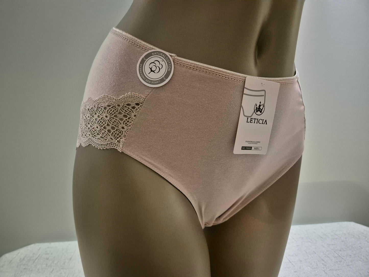 Slip en Coton et Dentelle LETICIA 9950 Beige (LZ)