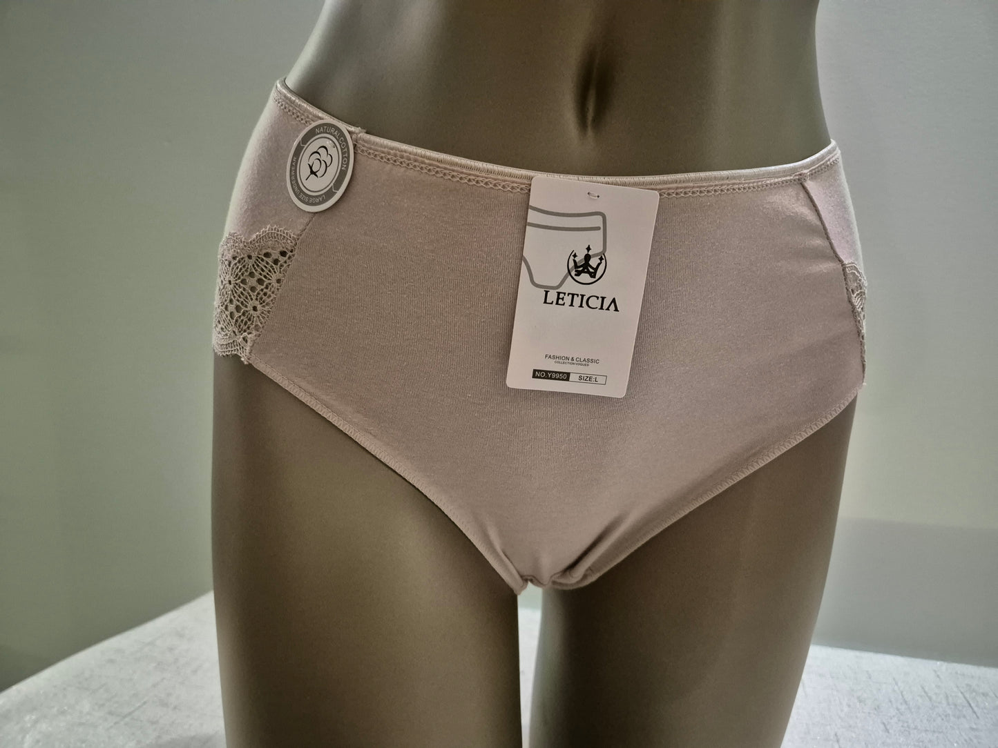 Slip en Coton et Dentelle LETICIA 9950 Beige (LZ)