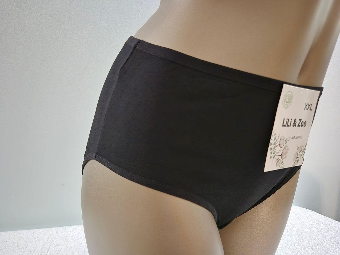 Culotte en Coton VICTORIA 5501 Noir (LZ) GRANDE TAILLE