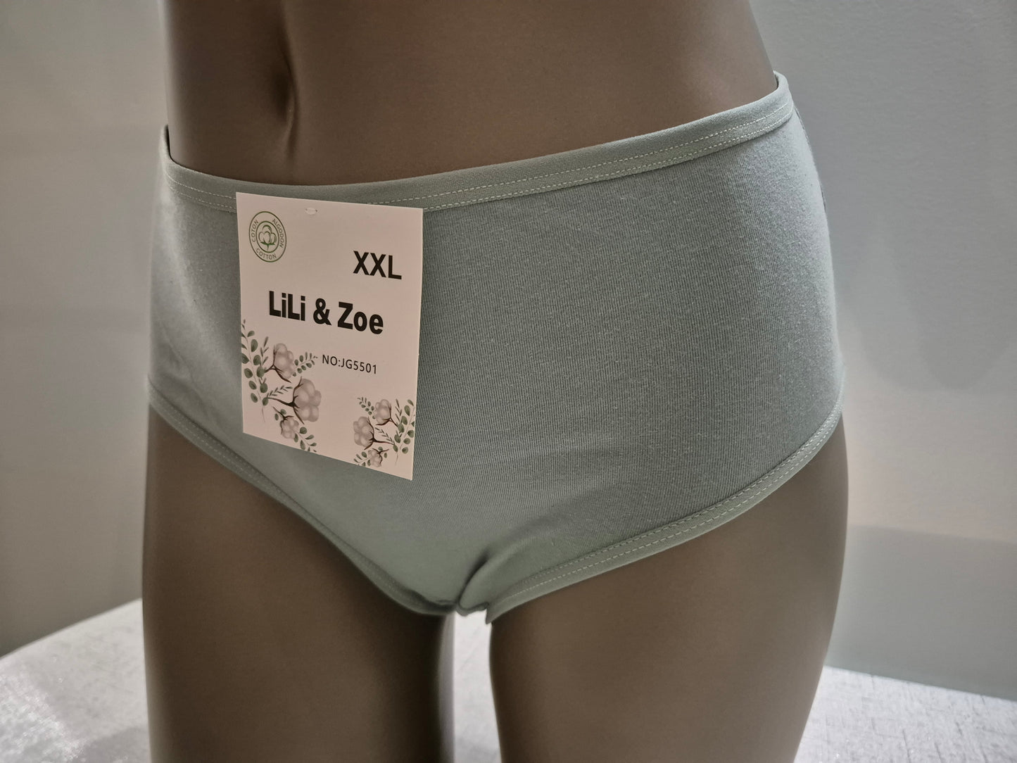 Culotte en Coton VICTORIA 5501 Vert (LZ) GRANDE TAILLE