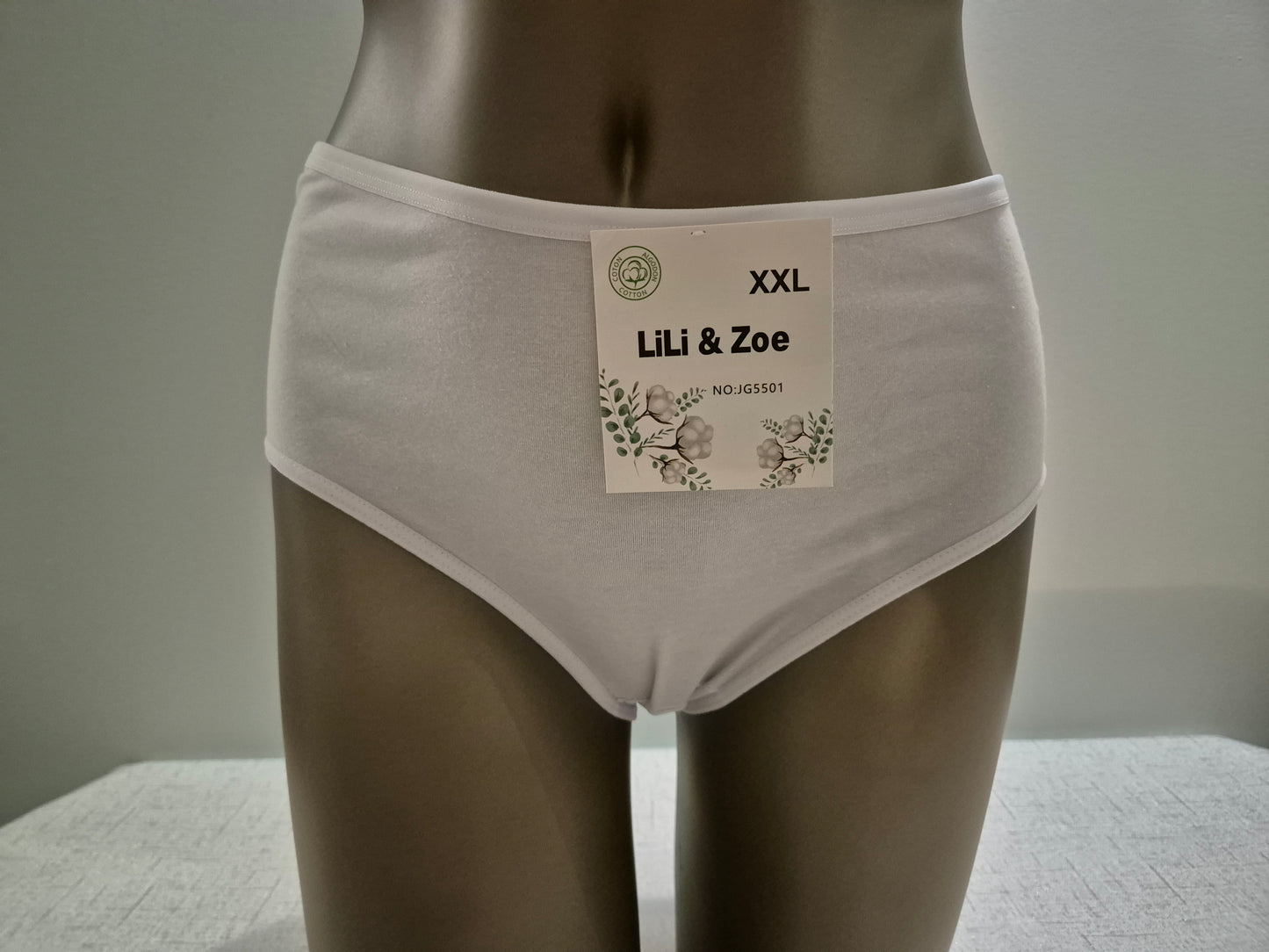 Culotte en Coton VICTORIA 5501 Blanc (LZ) GRANDE TAILLE