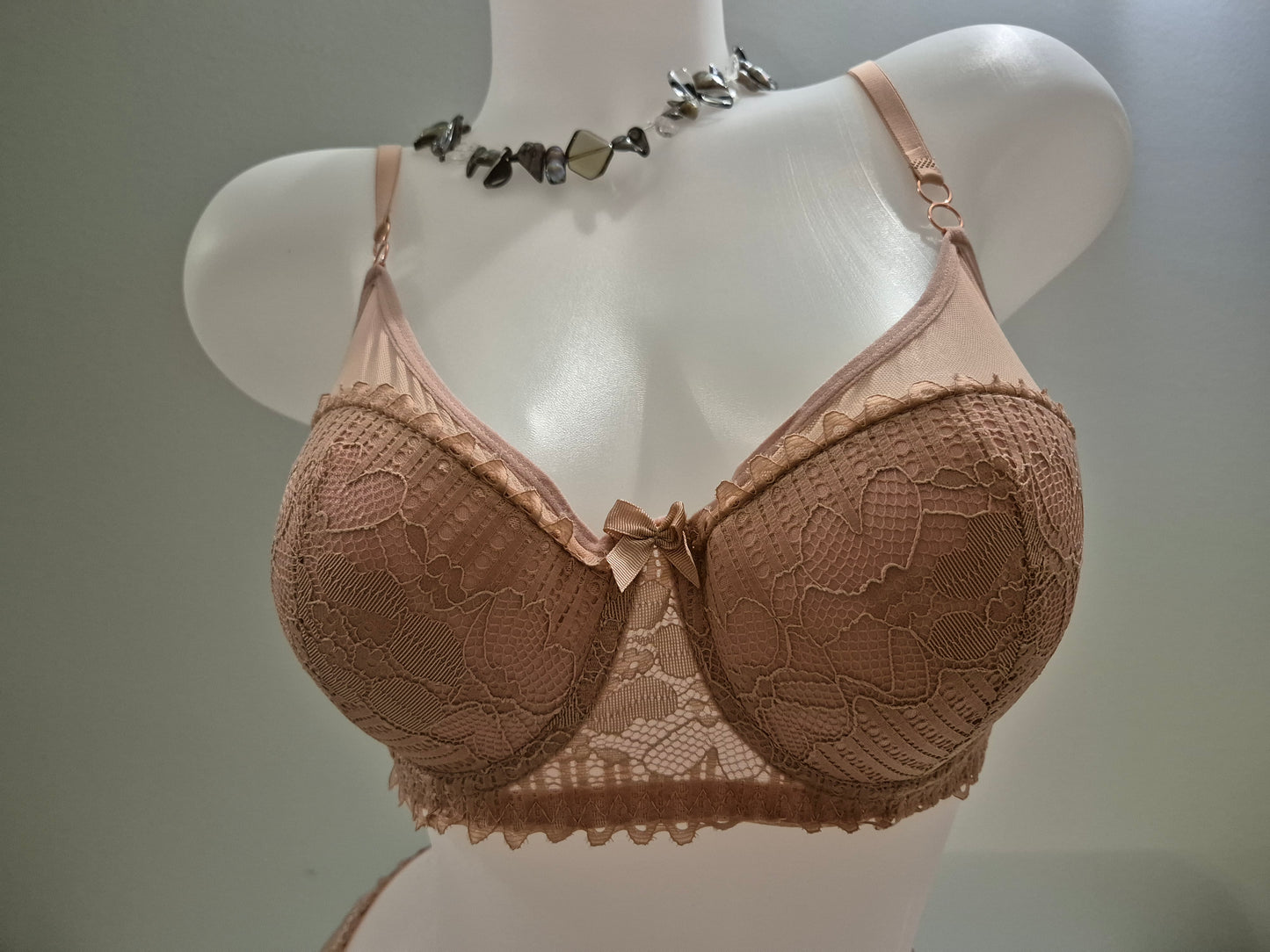 Ensemble soutien-gorge push up et tanga JULIE 232 Rose Poudré (LZ)
