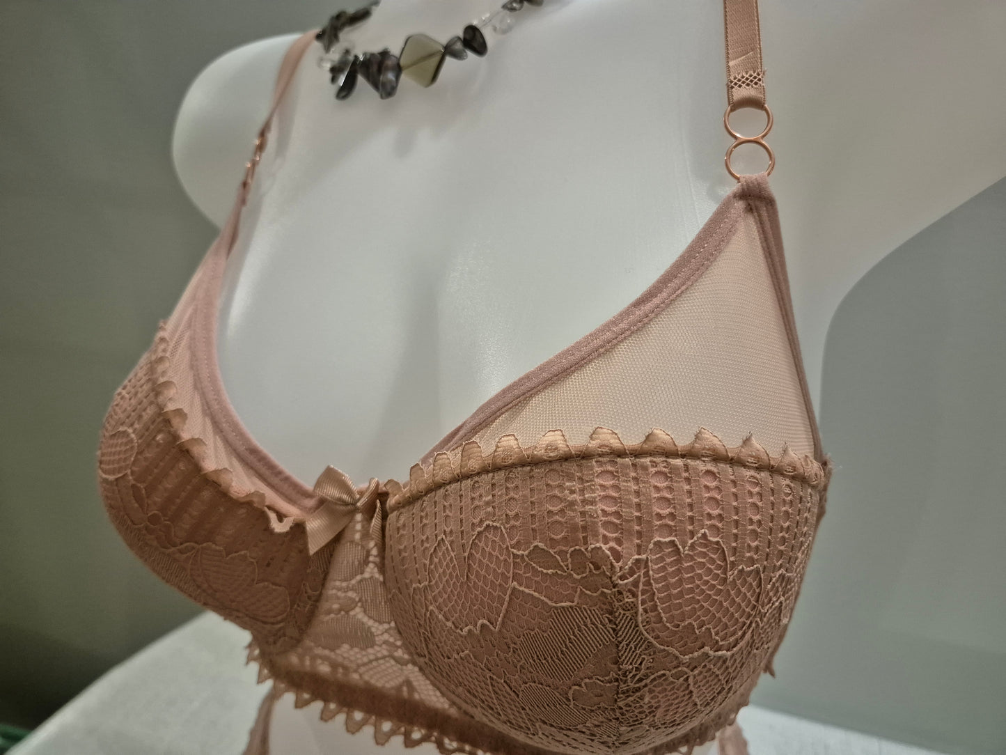 Ensemble soutien-gorge push up et tanga JULIE 232 Rose Poudré (LZ)