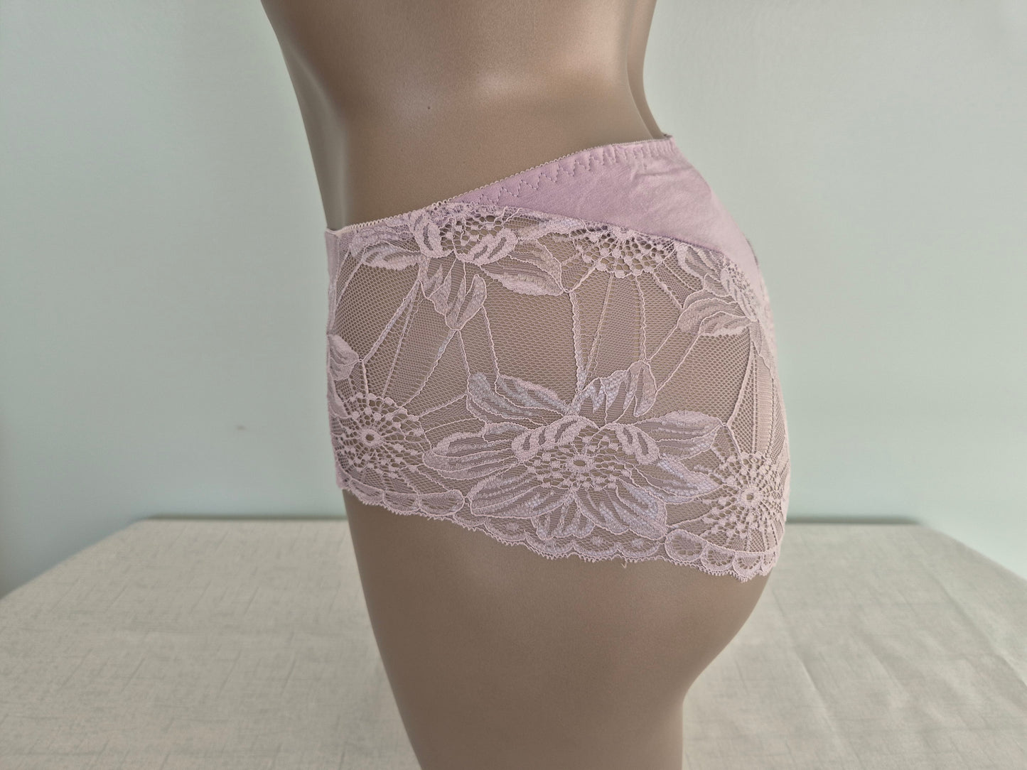 Slip en Coton et Dentelle MARTINE 84034 Mauve (LL)