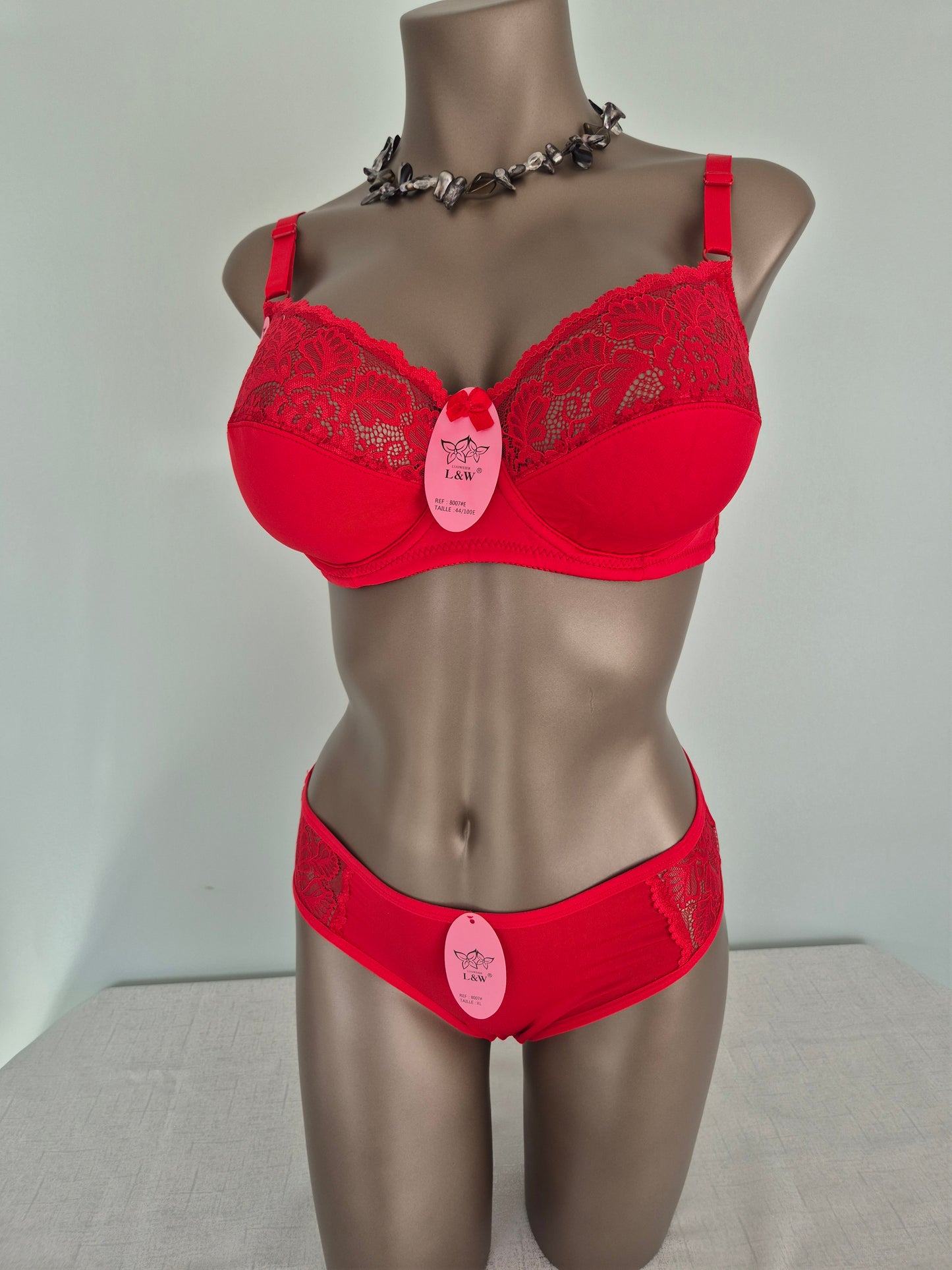 Ensemble Soutien-gorge et Slip CELLIA Rouge 8007 (LL)
