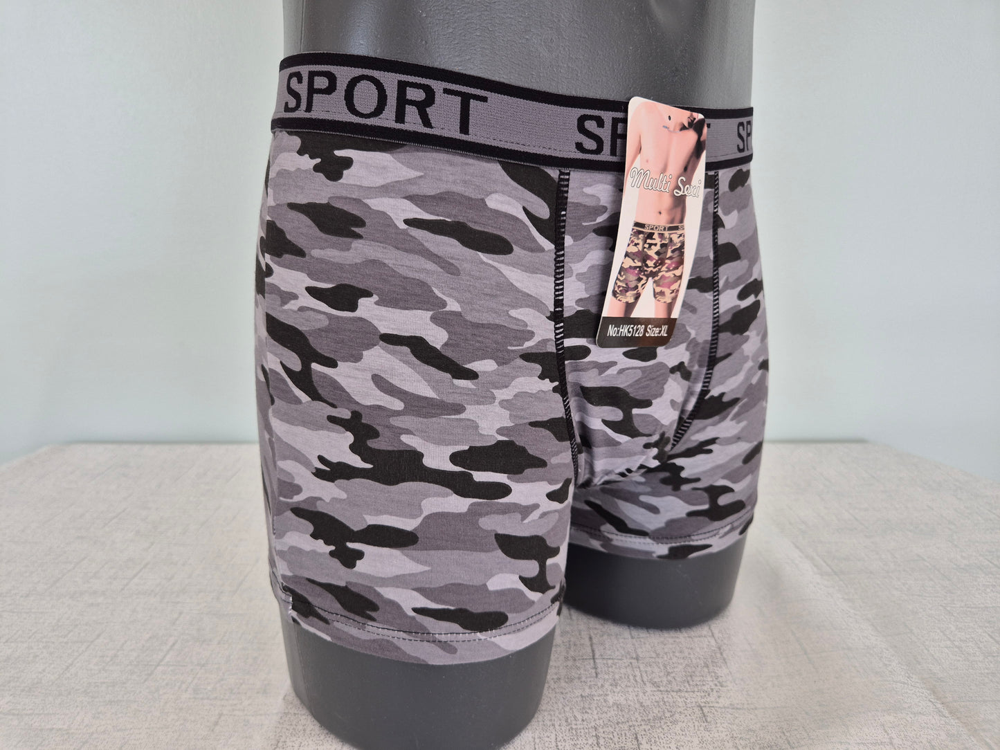 Boxer Homme Paul gris noir 5128 (FY)