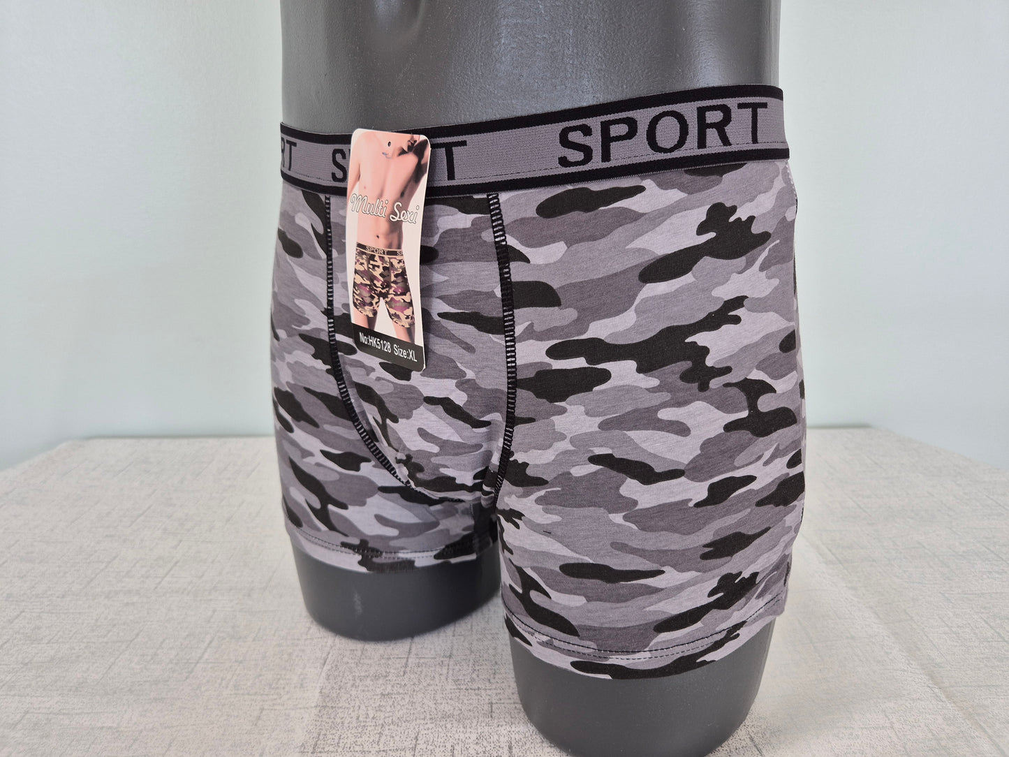 Boxer Homme Paul gris noir 5128 (FY)
