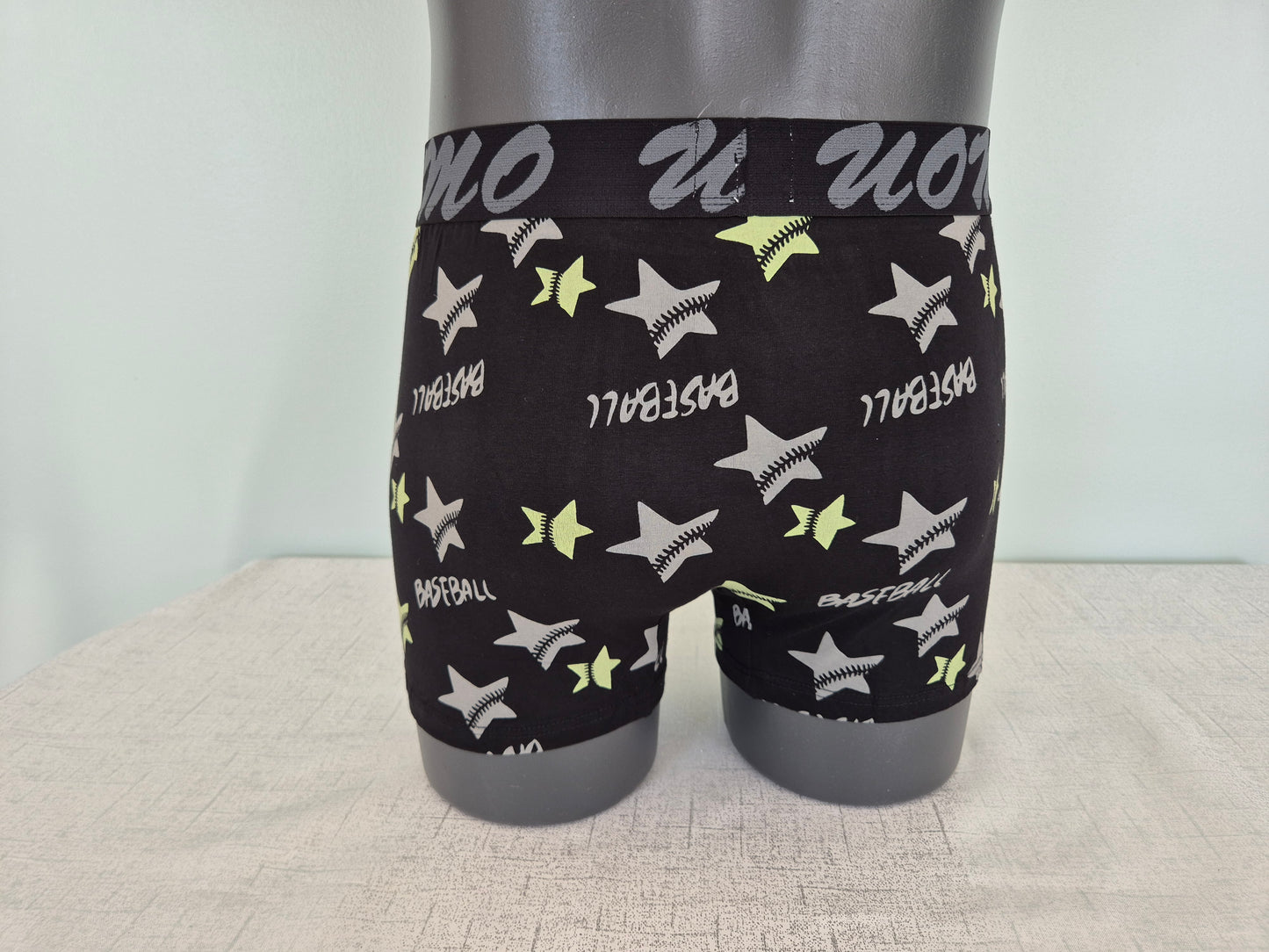 Boxer Homme Marius Noir Etoiles vert 750 (FY)