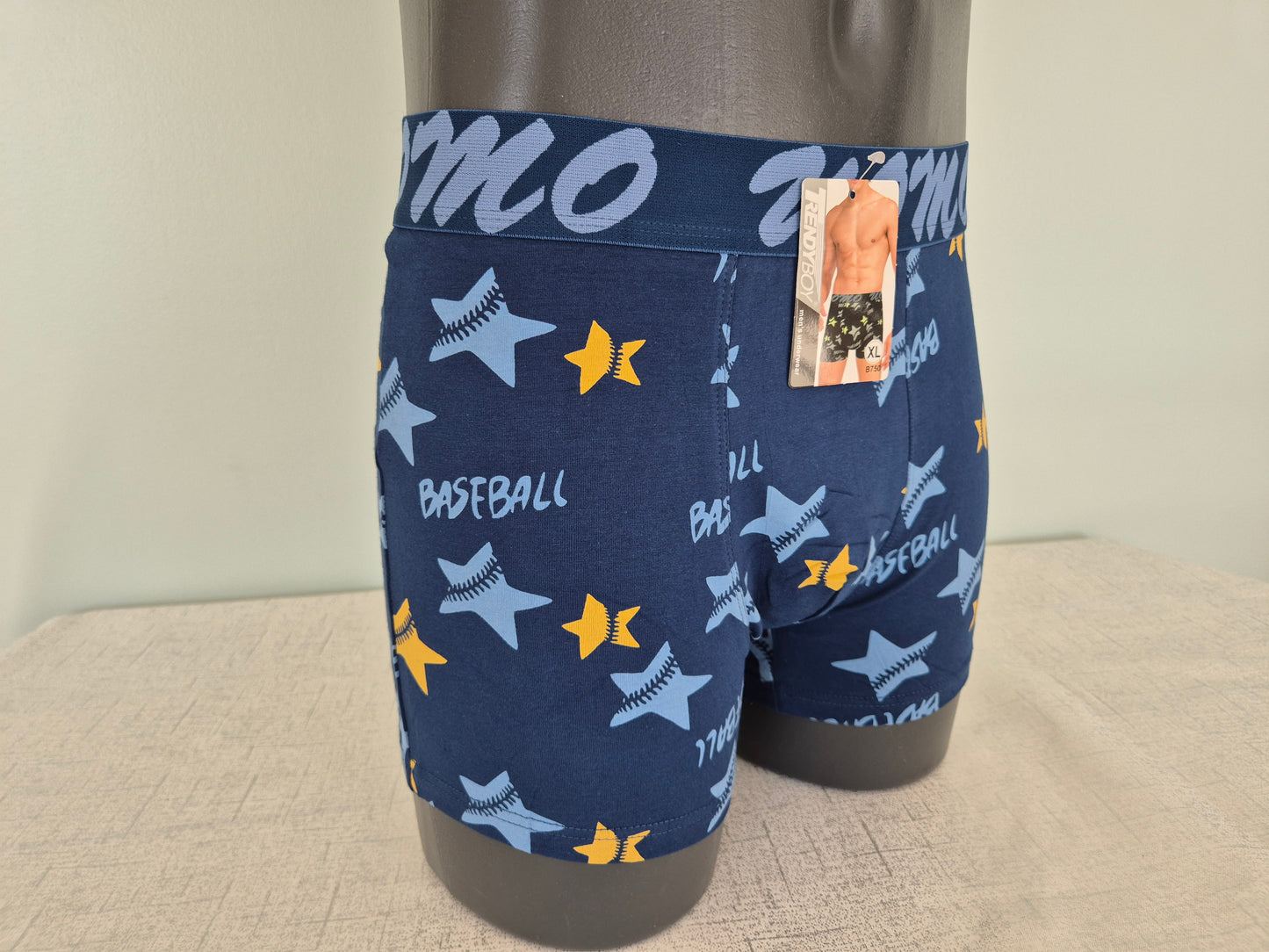 Boxer Homme Marius Bleu Etoiles Jaune 750 (FY)