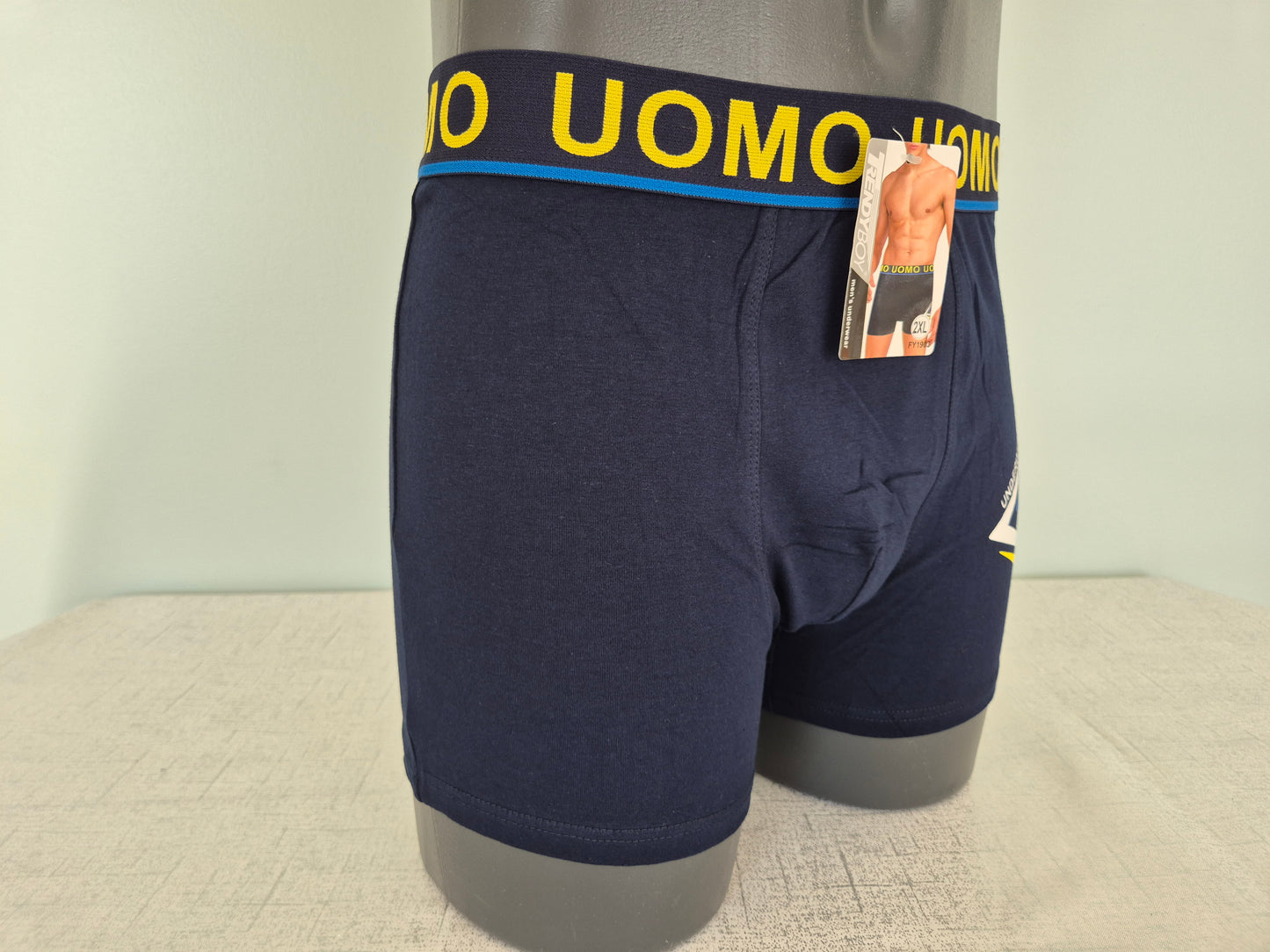 Boxer Homme LUCAS Bleu Uomo Jaune 1903 (FY)