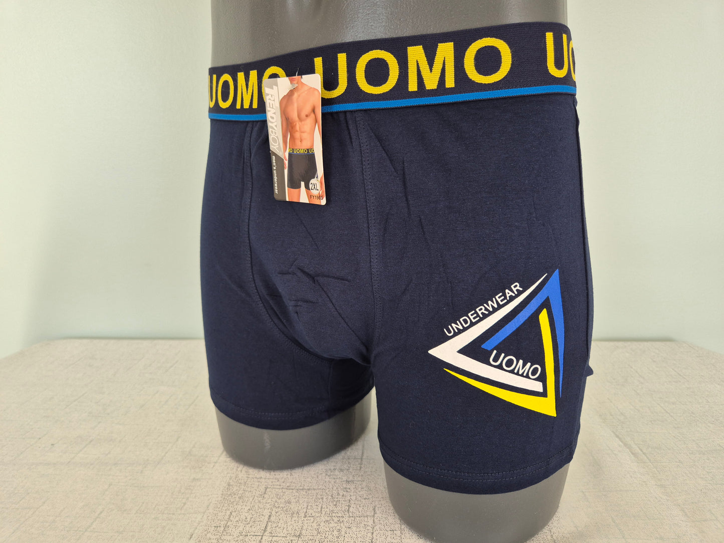 Boxer Homme LUCAS Bleu Uomo Jaune 1903 (FY)