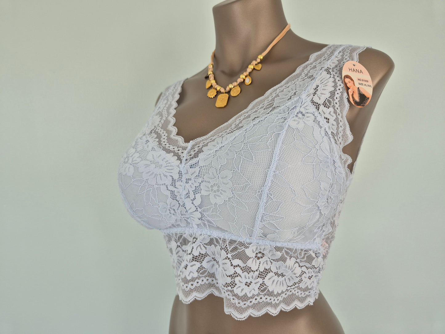 Bralette en dentelle JUNE Bleu ciel 61059 (LL)