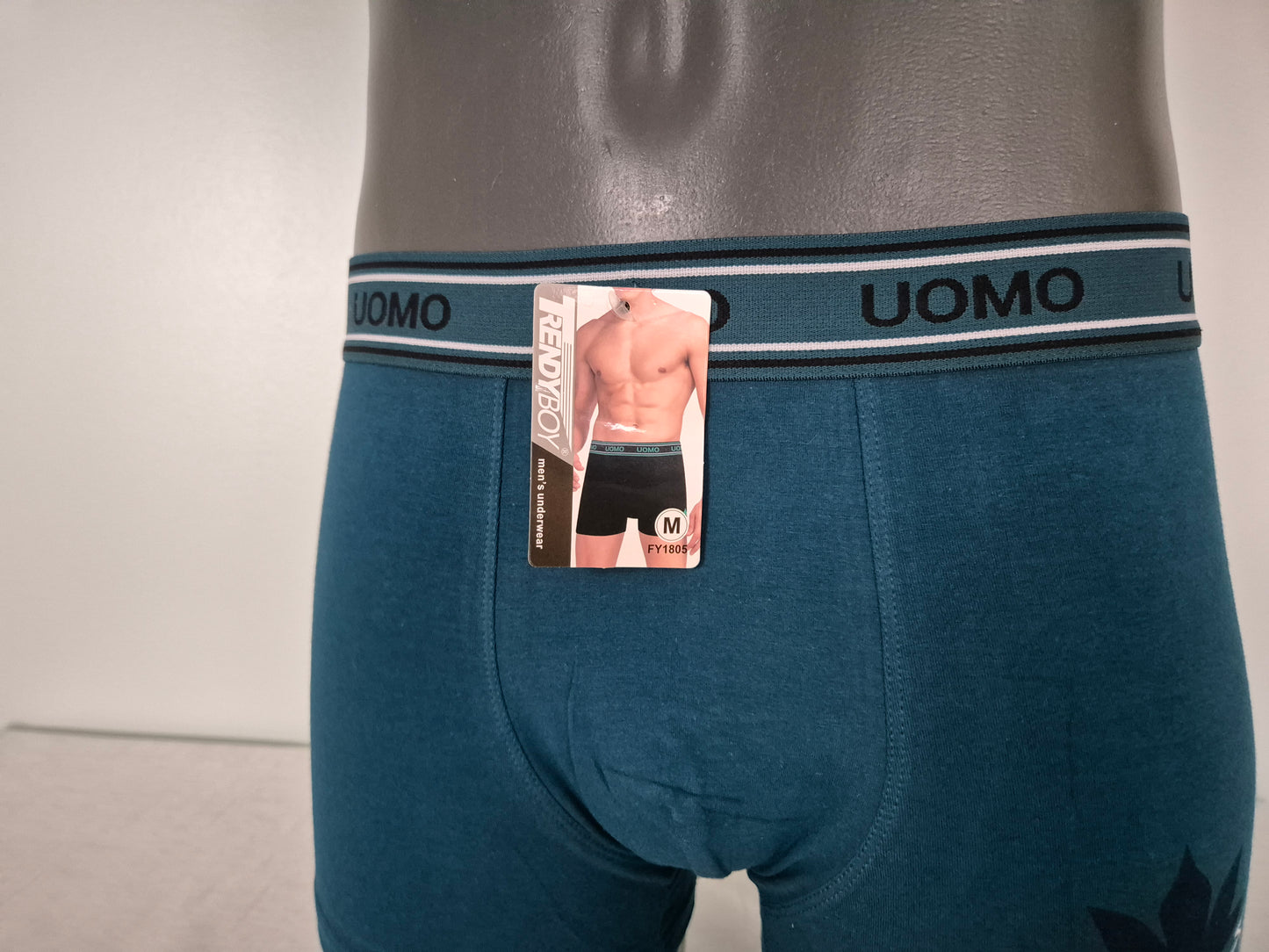Boxer Homme JULES Bleu motif Noir 1805 (FY)