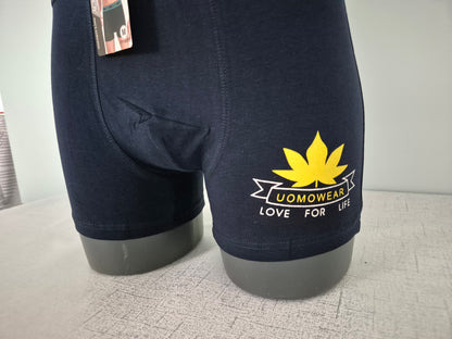 Boxer Homme JULES Bleu motif Jaune 1805 (FY)