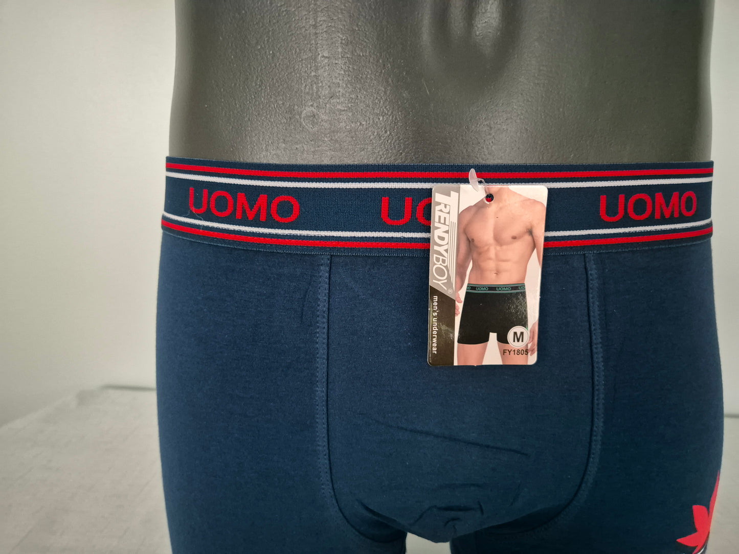 Boxer Homme JULES Bleu motif Rouge 1805 (FY)