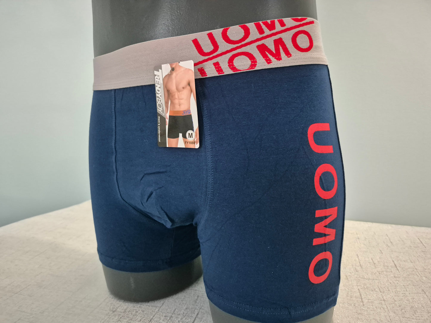 Boxer Homme LUCIEN Bleu Uomo Rouge 1904 (FY)