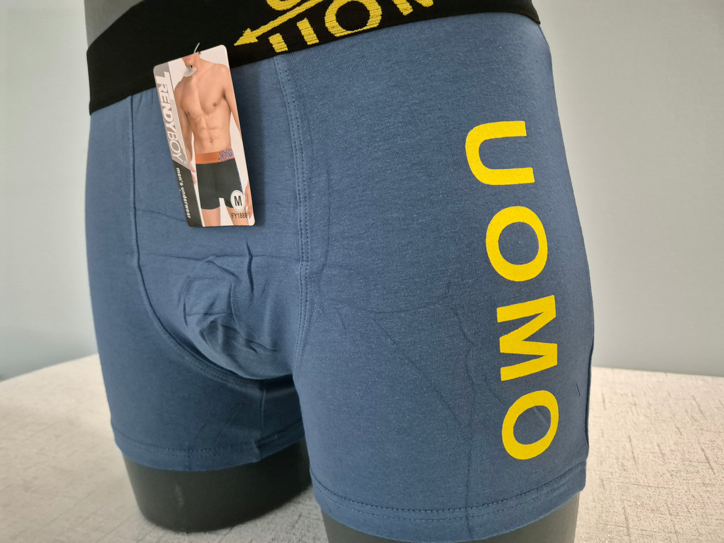 Boxer Homme LUCIEN Bleu Uomo Jaune 1904 (FY)
