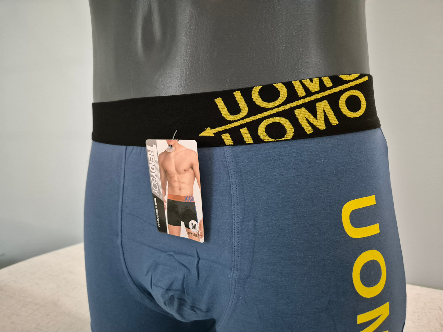 Boxer Homme LUCIEN Bleu Uomo Jaune 1904 (FY)