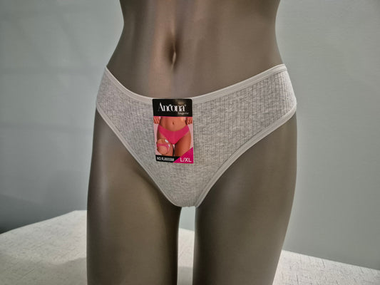 Tanga en Coton et dentelle Noémie 80558 Gris (FY)