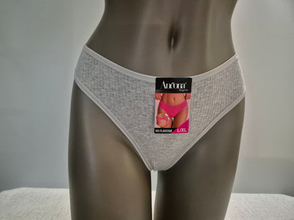 Tanga en Coton et dentelle Noémie 80558 Gris (FY)