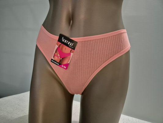 Tanga en Coton et dentelle Noémie 80558 Abricot (FY)