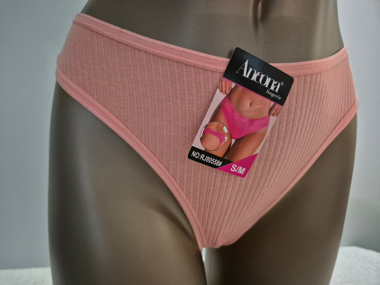Tanga en Coton et dentelle Noémie 80558 Abricot (FY)
