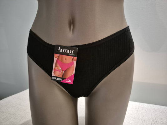 Tanga en Coton et dentelle Noémie 80558 Noir (FY)