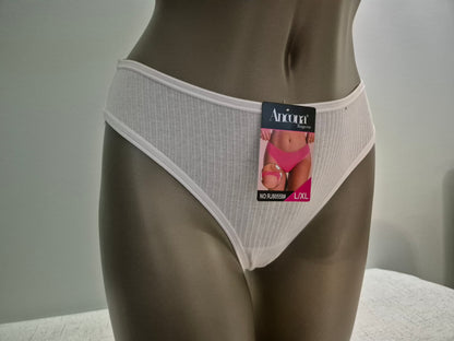 Tanga en Coton et dentelle Noémie 80558 Blanc (FY)