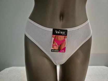 Tanga en Coton et dentelle Noémie 80558 Blanc (FY)