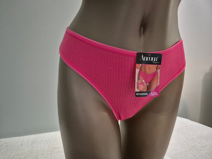 Tanga en Coton et dentelle Noémie 80558 Rose (FY)
