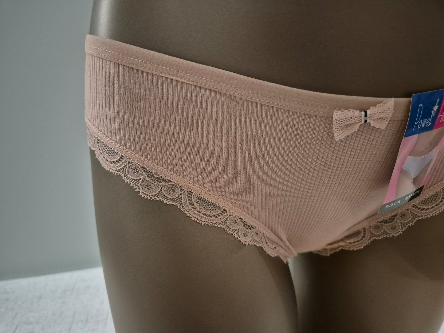 Slip en Coton et Dentelle CAPUCINE 60118 Beige Rosé (FY)