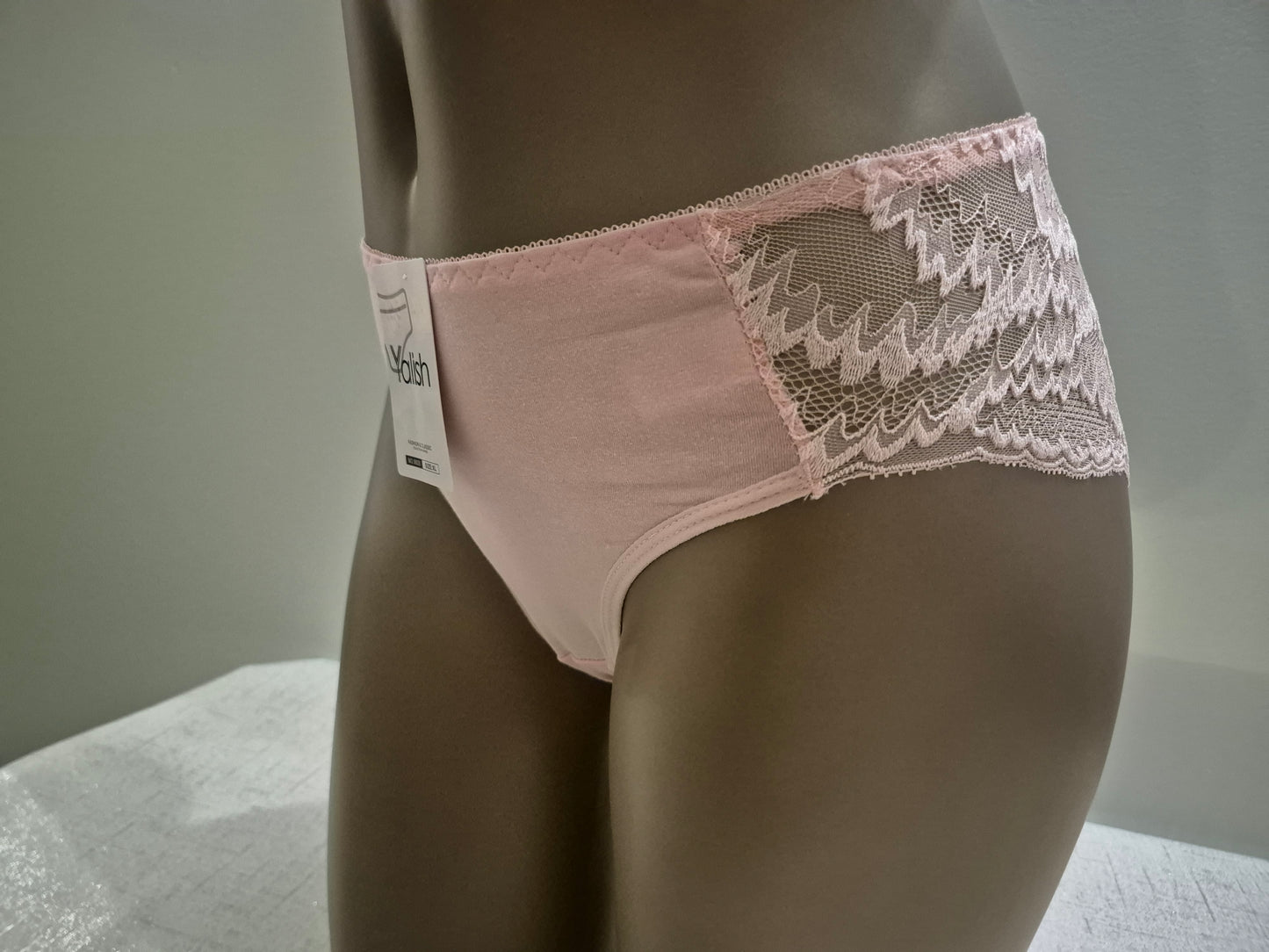 Slip en Coton et Dentelle CHARLIE 9928 Rose (LZ)