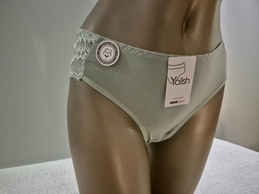 Slip en Coton et Dentelle CHARLIE 9928 Vert (LZ)