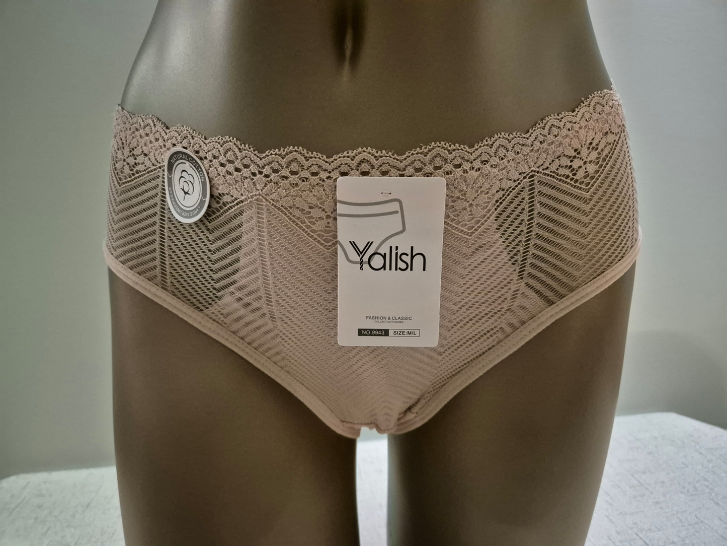 Slip en Coton et Dentelle LOUISE 9943 Rose Poudré (LZ)