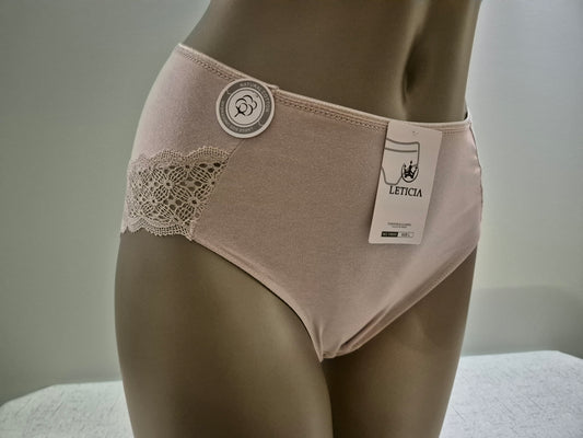 Slip en Coton et Dentelle LETICIA 9950 Beige (LZ)