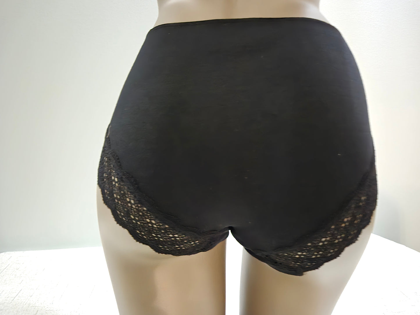 Slip en Coton et Dentelle LETICIA 9950 Noir (LZ)