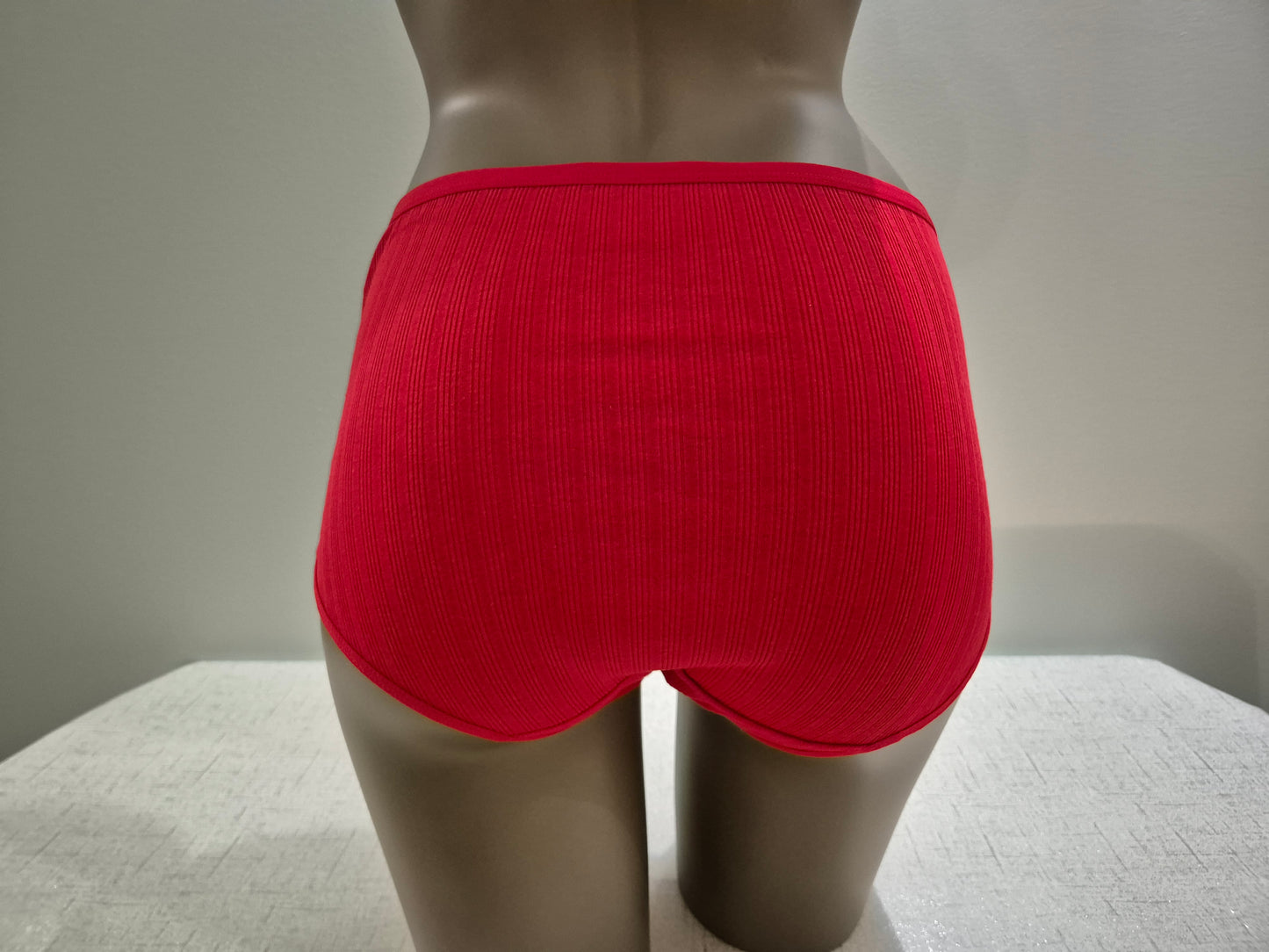 Culotte en Coton et Dentelle COLINE 3662 Rouge (LZ) GRANDE TAILLE