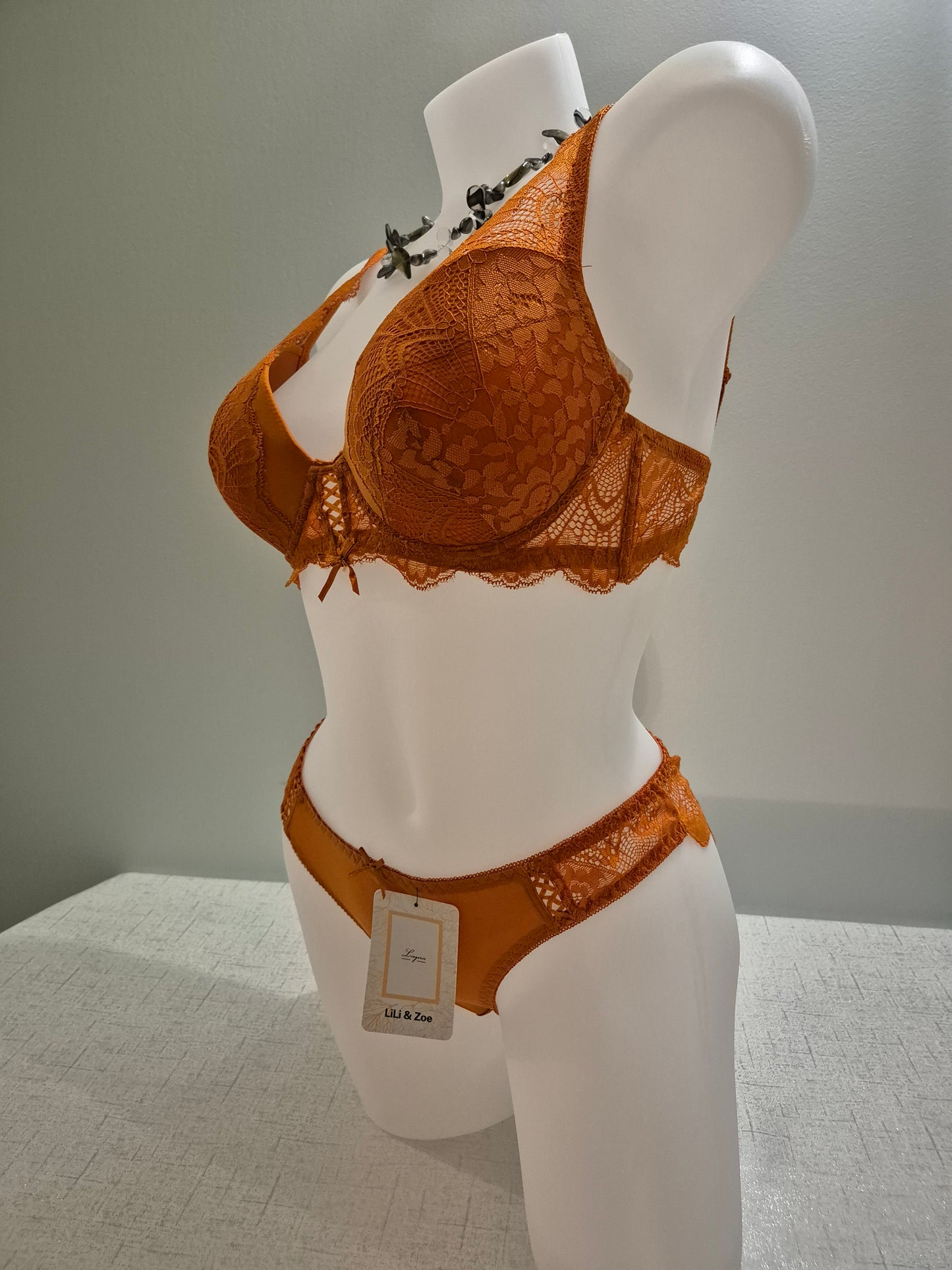 Ensemble soutien-gorge push up et slip ELOISE 209 Caramel (LZ)