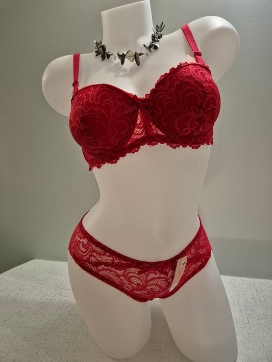 Ensemble soutien-gorge et slip ZOE 9700 Rouge (HN)