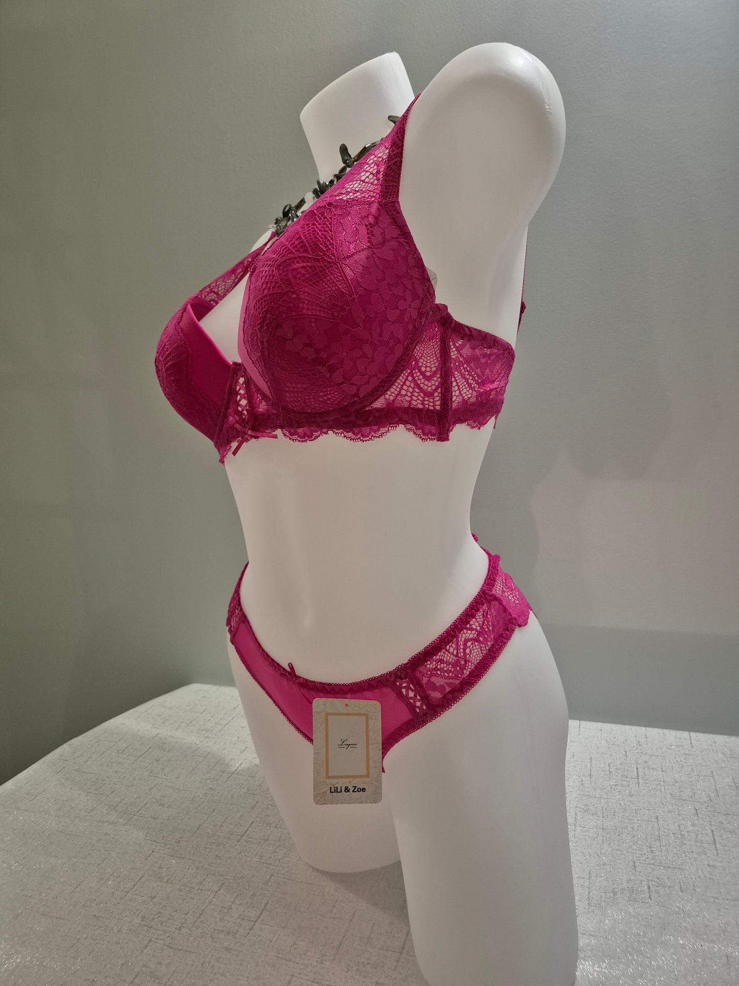 Ensemble soutien-gorge push up et slip ELOISE 209 ROSE FUSHIA (LZ)