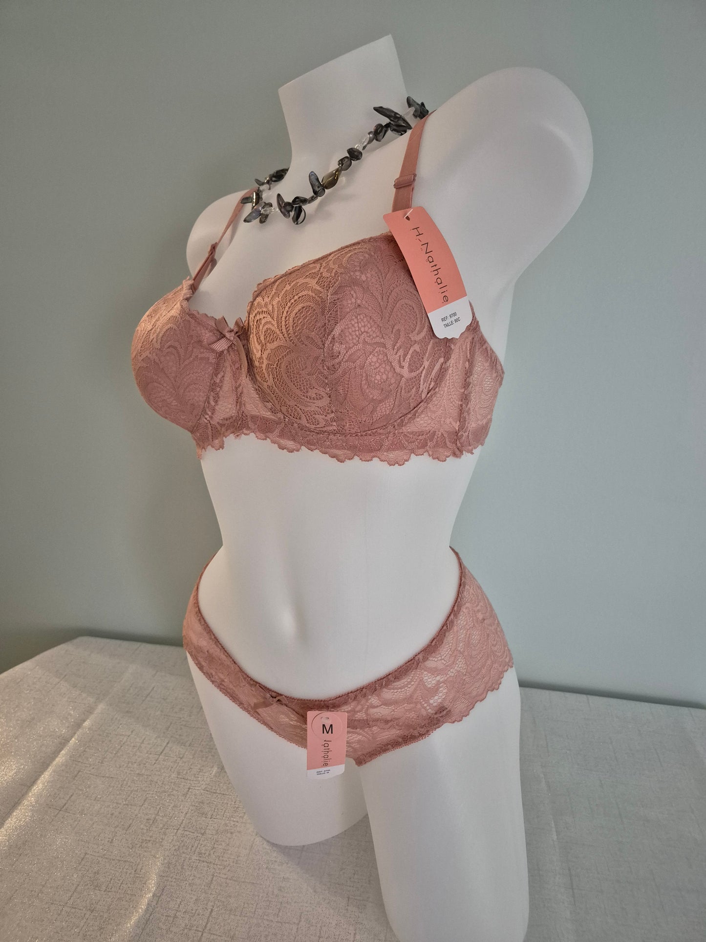 Ensemble soutien-gorge et slip ZOE 9700 ROSE POUDRE (HN)